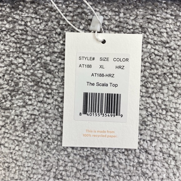 Andie The Scala Top Extra Large Blue Bandeau V Neck Underwire Swim AT188-HRZ - Picture 7 of 10